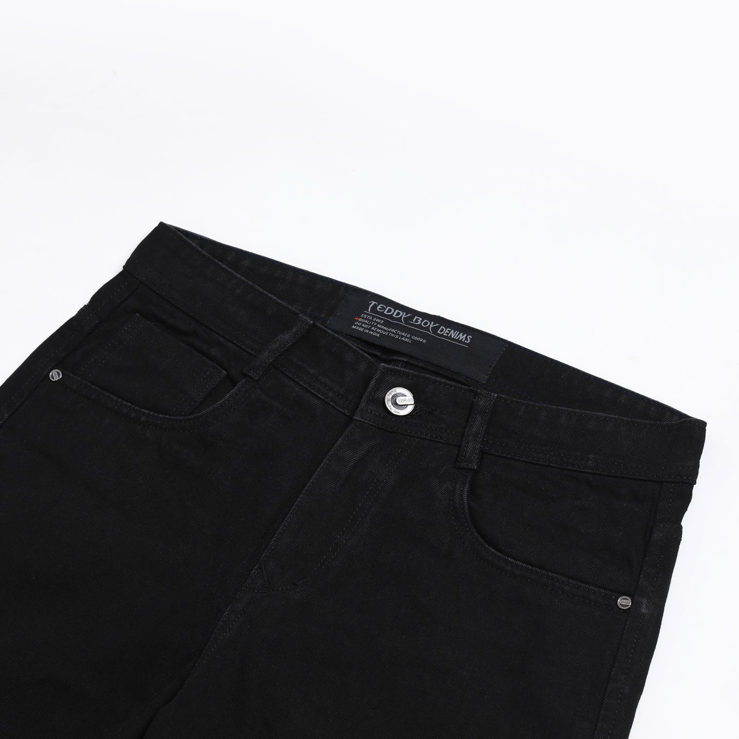 BLACK BAGGY FIT JEAN TEDDY 4774